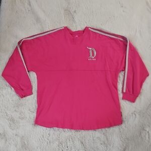 Vibrant Pink Top with Silver 'D' Logo